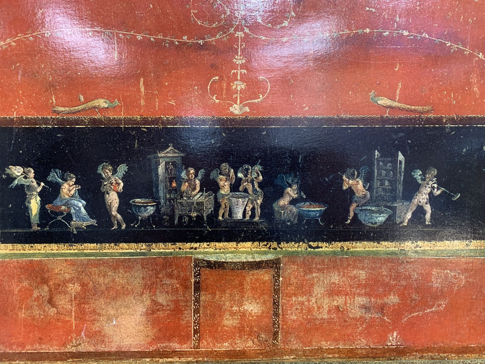 Mid 20thc Florentine Glided Panel House Of Vettii Freize Pompei photo furniture