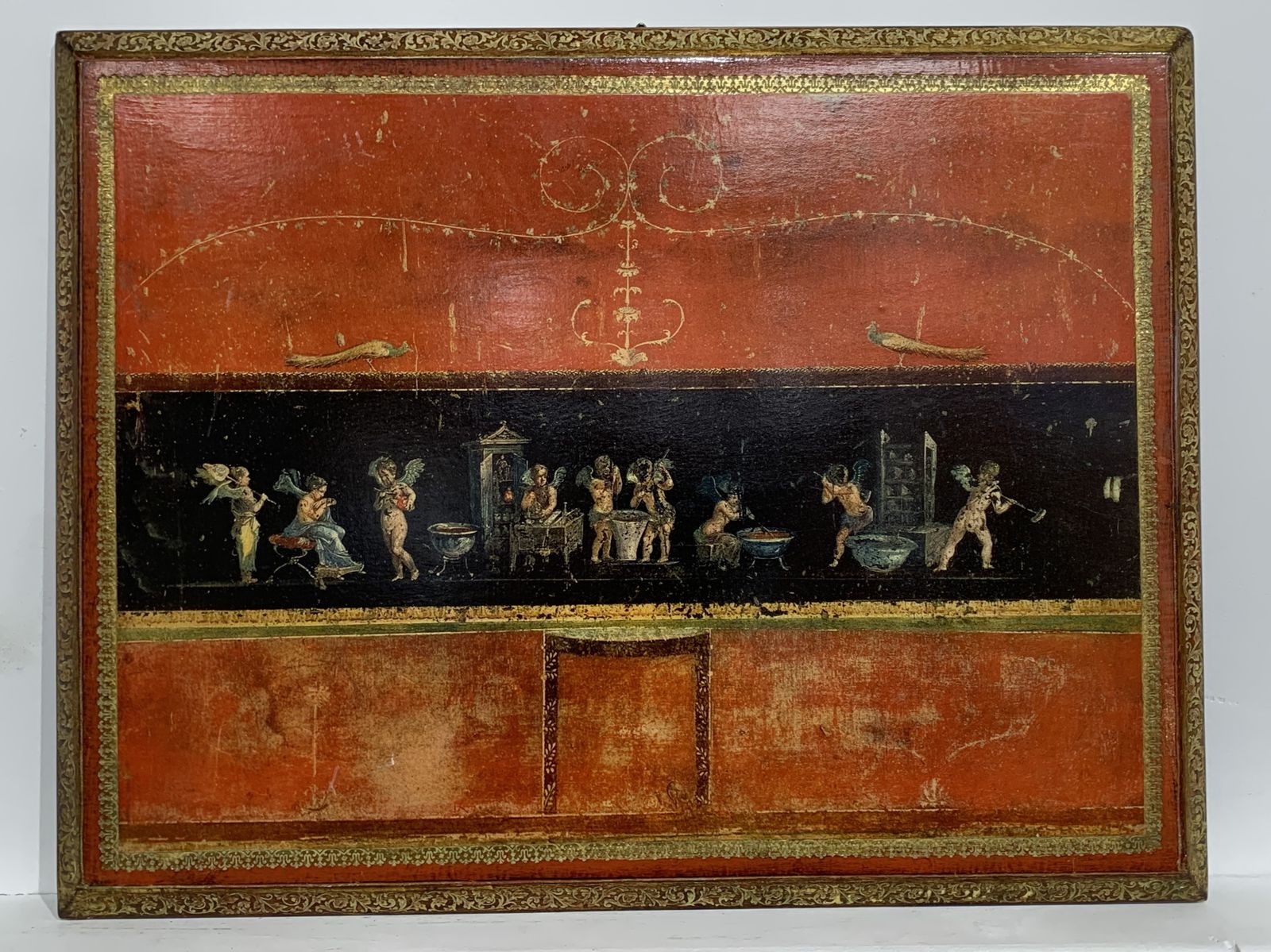 Mid 20thc Florentine Glided Panel House Of Vettii Freize Pompei photo buy