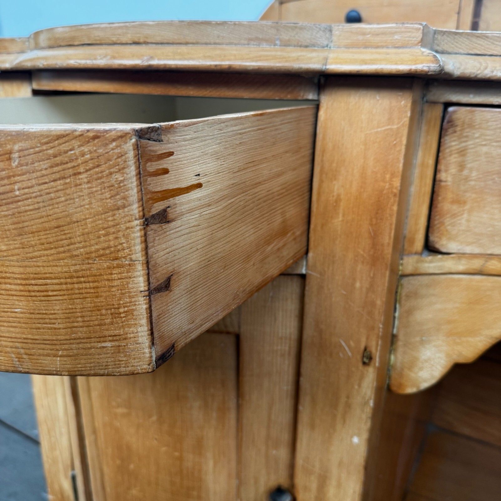 photo vintage High Quality Rare Antique Victorian Pine Washstand With Mirror