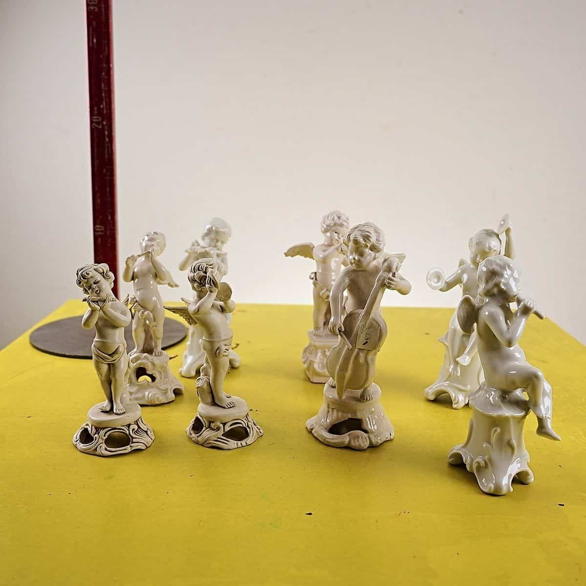 Lot Of Eight Vintage Ceramic Cherubs