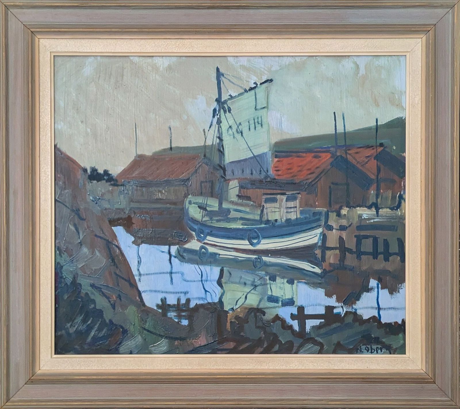 20th Century Swedish School 'Creek Mooring'
