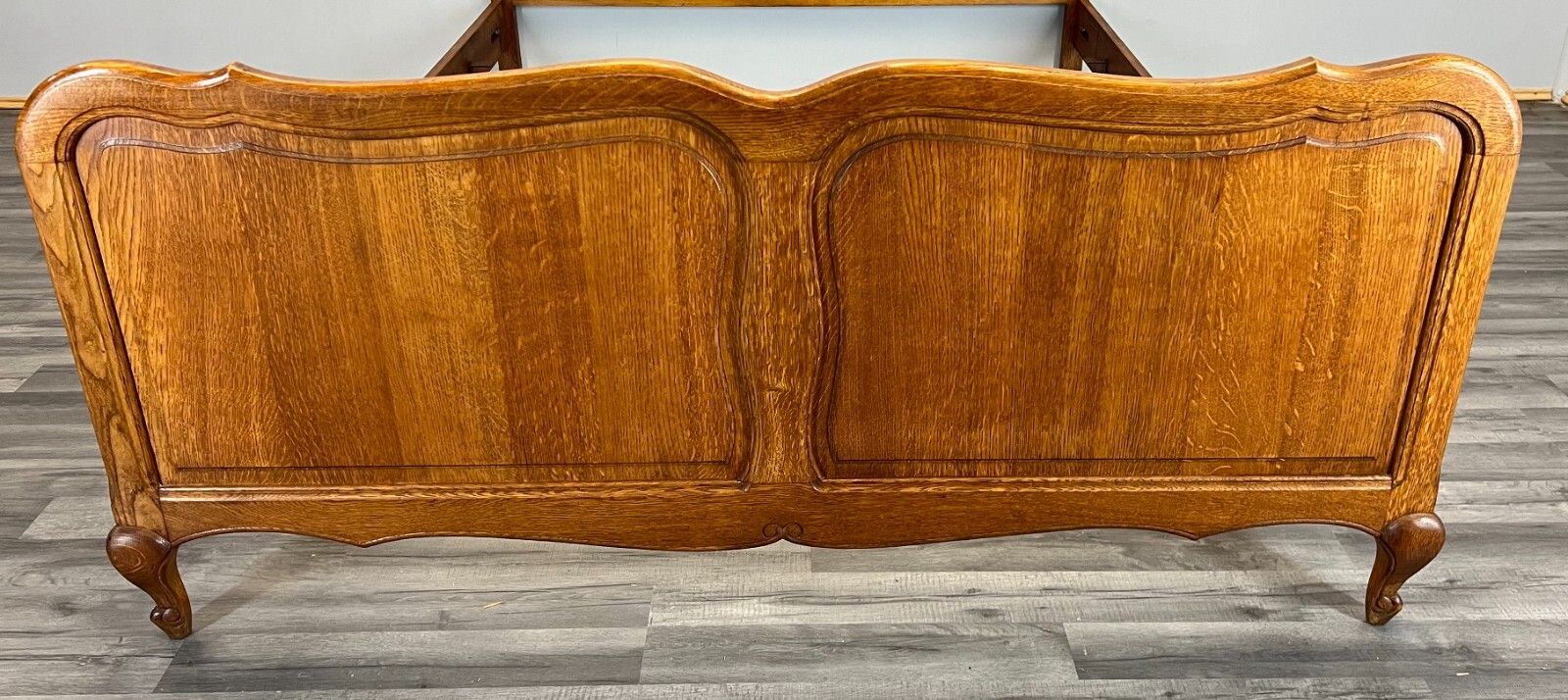 Antique French Louis XV Carved Oak Double Bed Frame Vintage – Lot 3659 photo for sale
