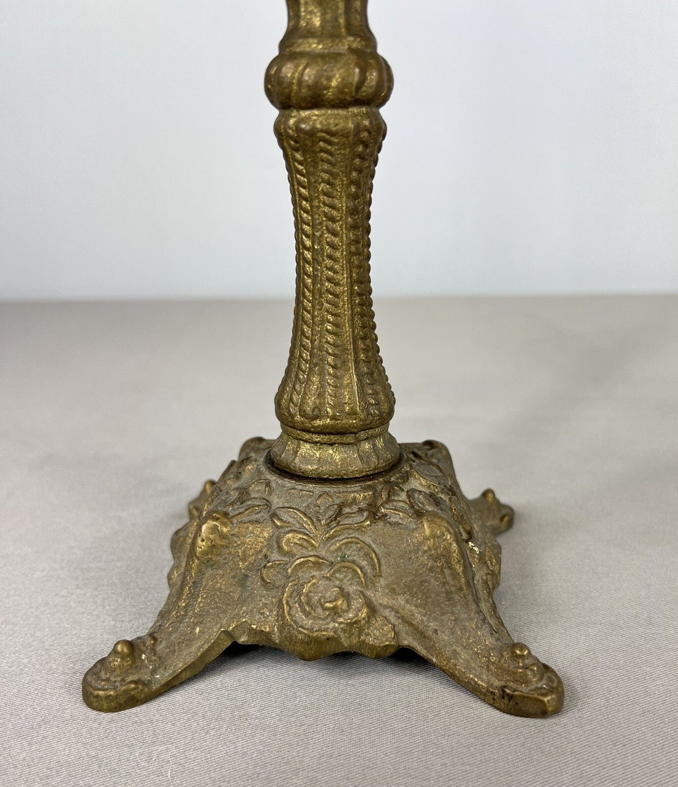 Antique French Brass Candelabra – Ornate 5 Arm Candle Holder (Lot 3604) photo furniture