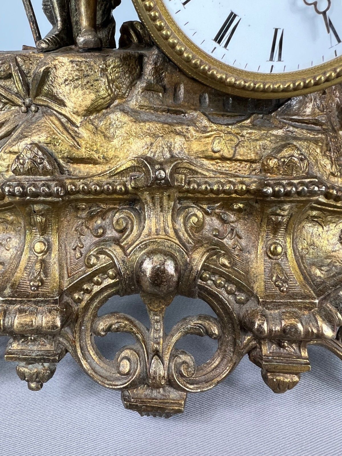 Antique Japy Frères Mantel Clock – Gilt Bronze, 19th Century (Lot 3602) photo vinterior