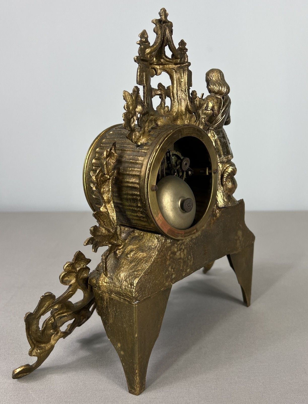 photo for sale Antique Japy Frères Mantel Clock – Gilt Bronze, 19th Century (Lot 3602)