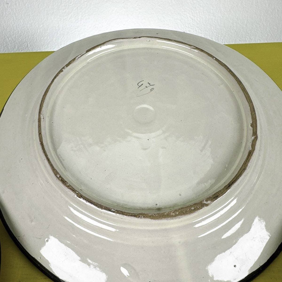 Vintage Glazed Terracotta Plates Cas, 5 Pieces photo buy