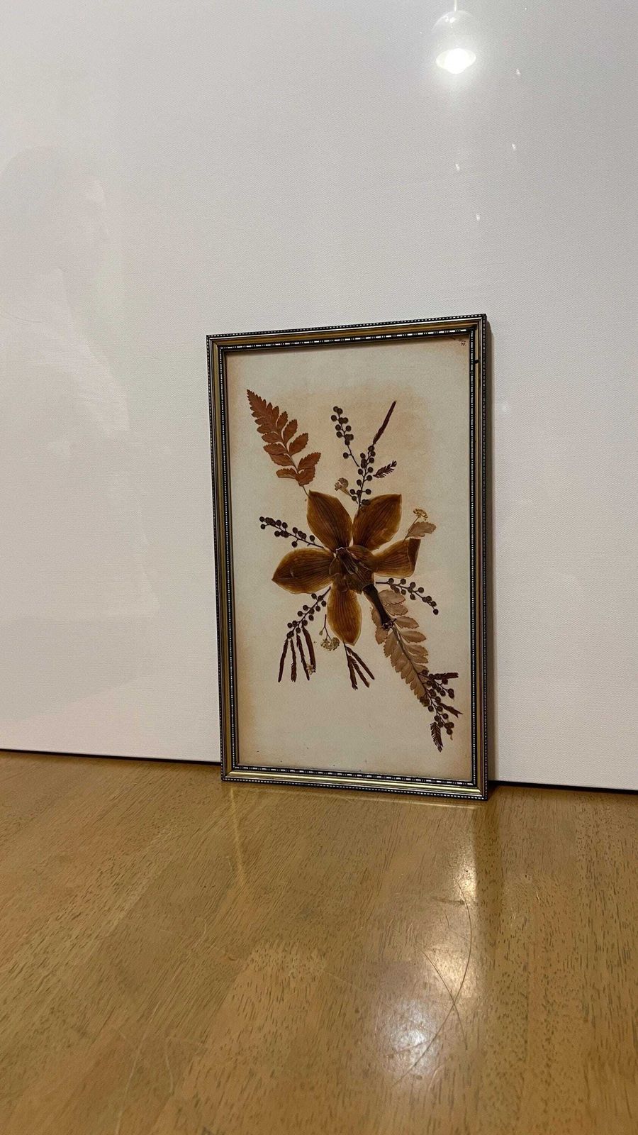 photo furniture Vintage 1978 Signed Dried Flower Collage – Framed Botanical Artwork