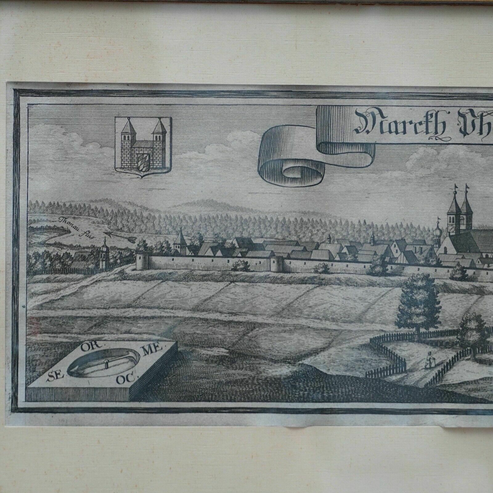 Copperplate Marckh Phöring Market Pförring Michael Wening Um 1700 1.46t4u photo for sale