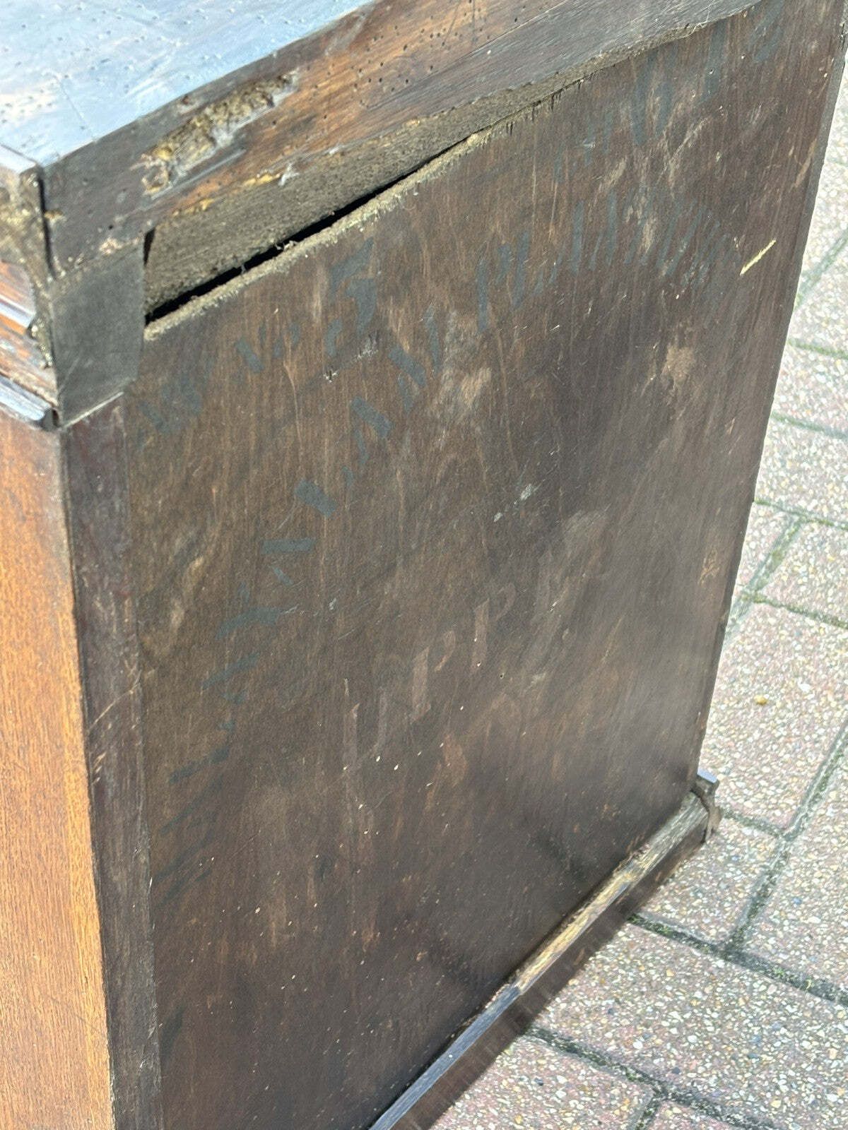 English Early Victorian Carved Smokers Cabinet With Pipe Collection Included. photo vinterior