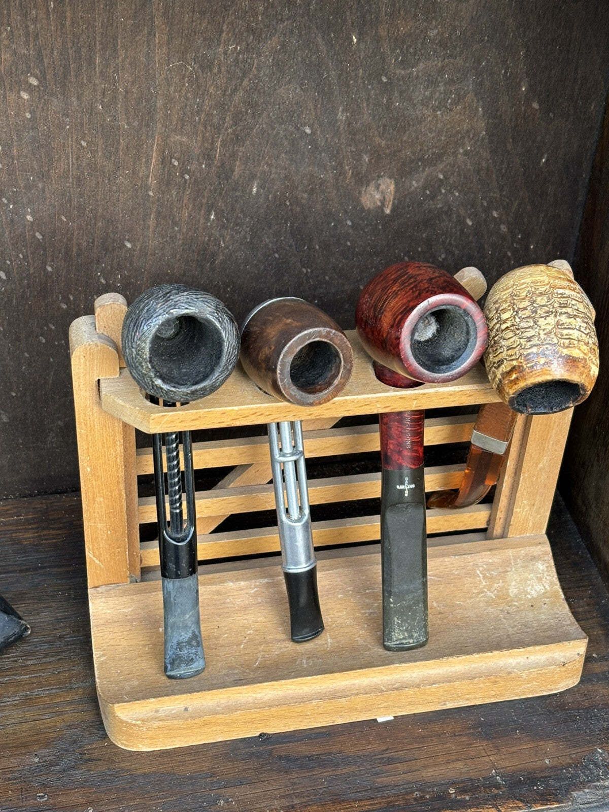 English Early Victorian Carved Smokers Cabinet With Pipe Collection Included. photo buy