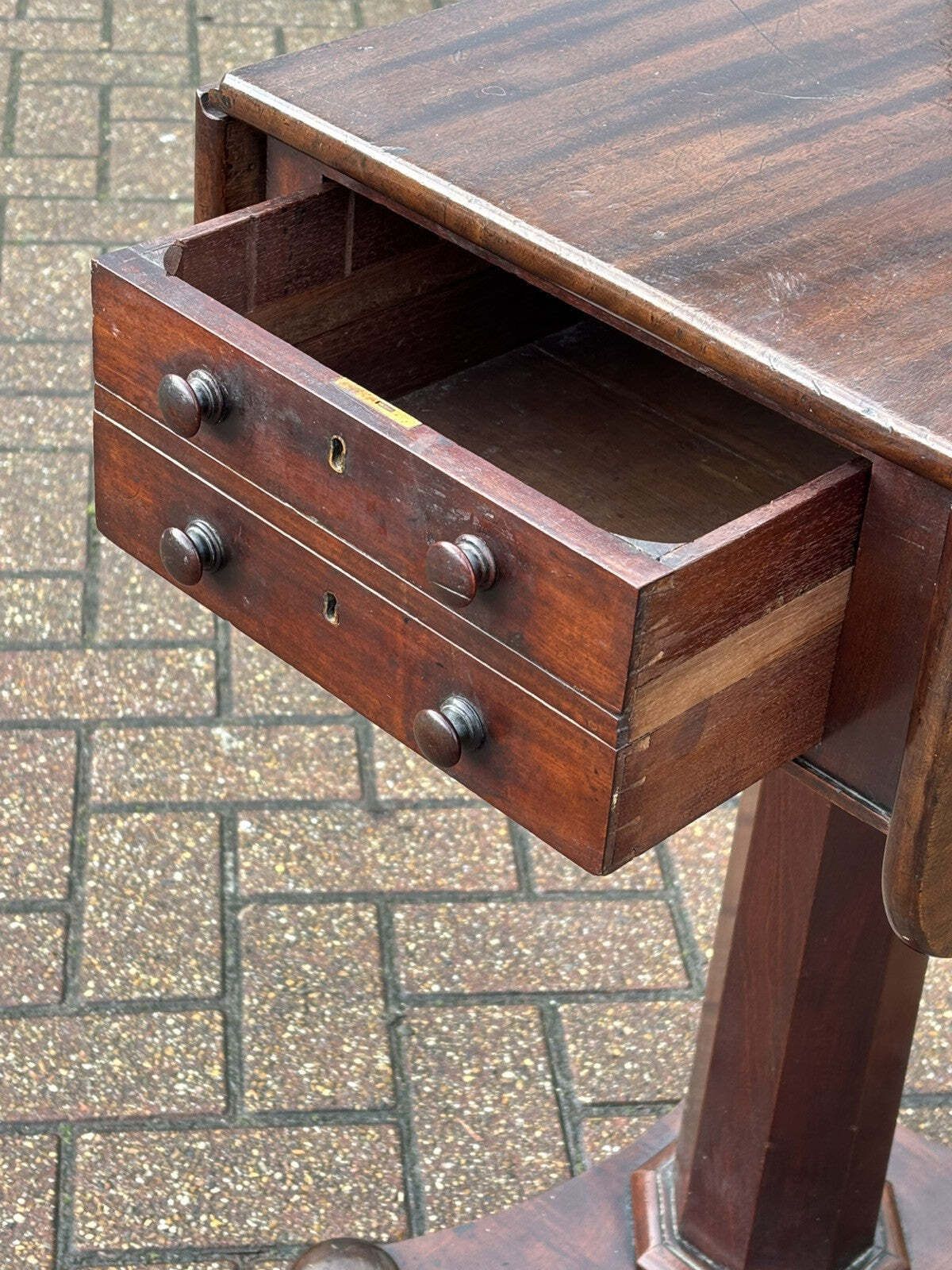 Victorian Mahogany Lamp Table, Side Table. With Drawer photo Furniture