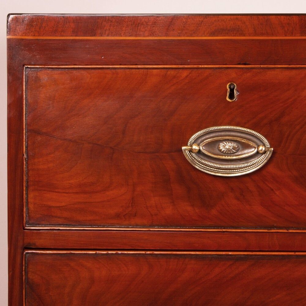 19th Century Compact Mahogany Chest Of Drawers photo vintage