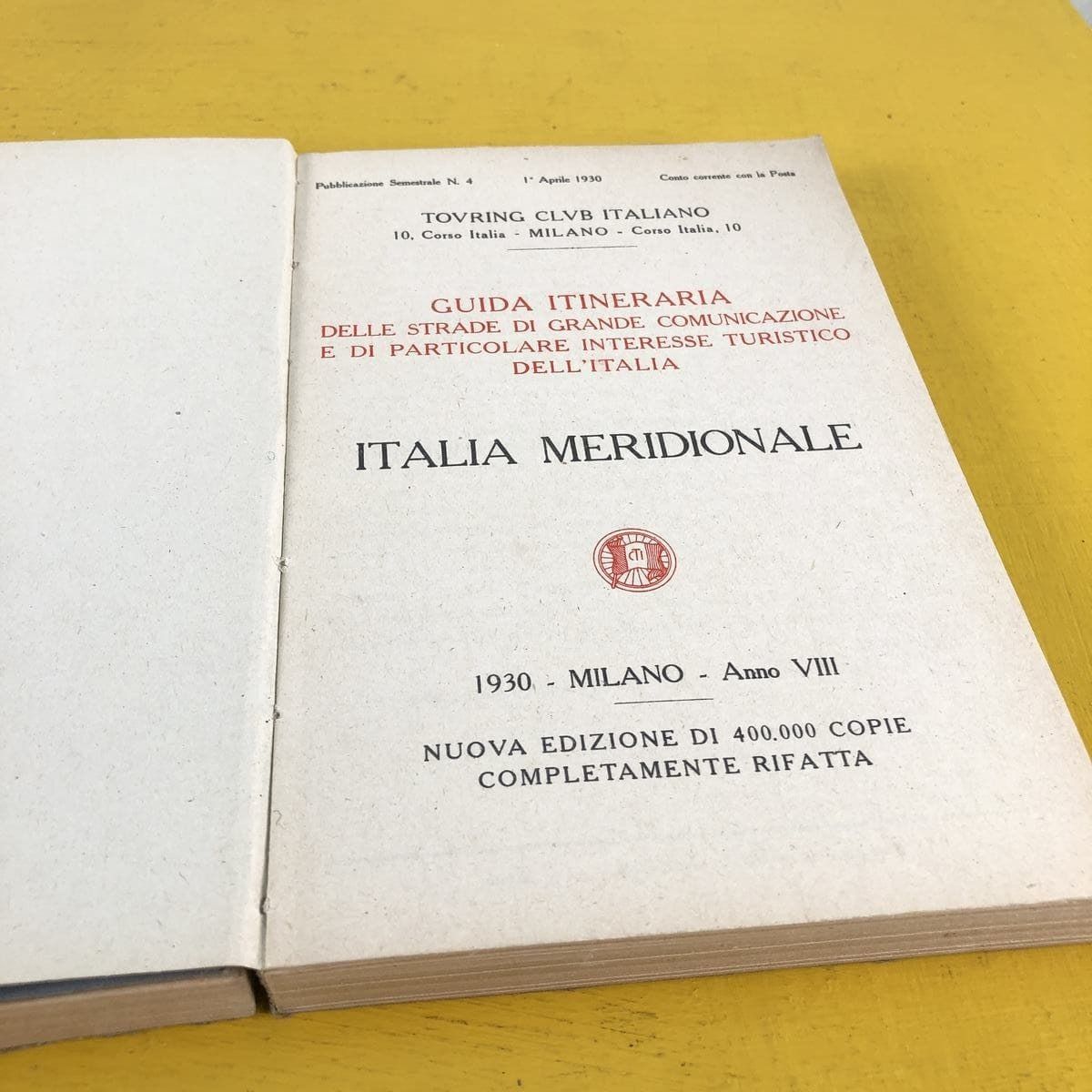 Guide Books Of The Italian Major Communication Roads Of The 30s, 3 Pieces photo Home Decor