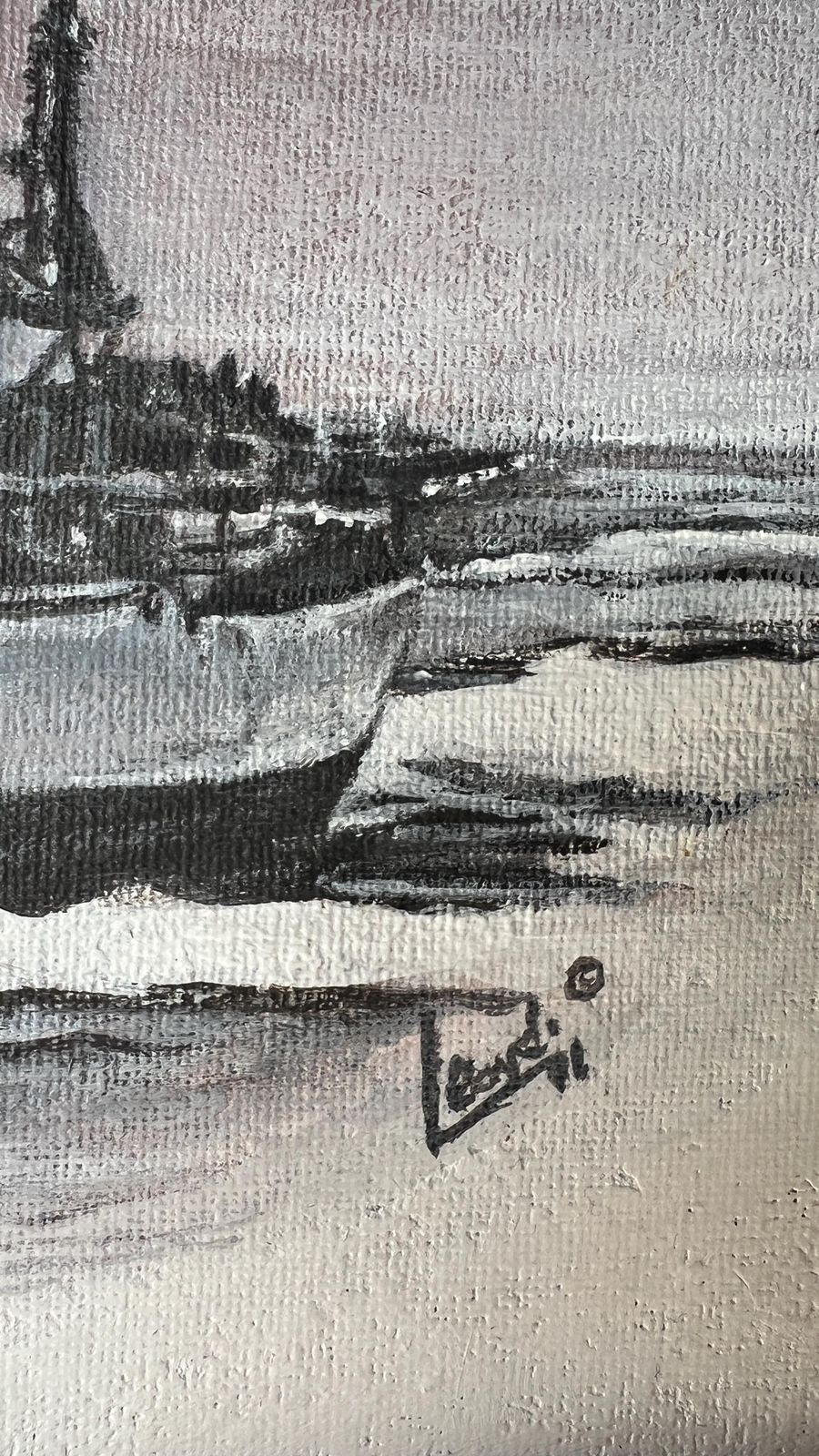 Framed & Signed Hmcs Labrador Painting By Len Boyd – Acrylic Maritime Artwork photo 169.0