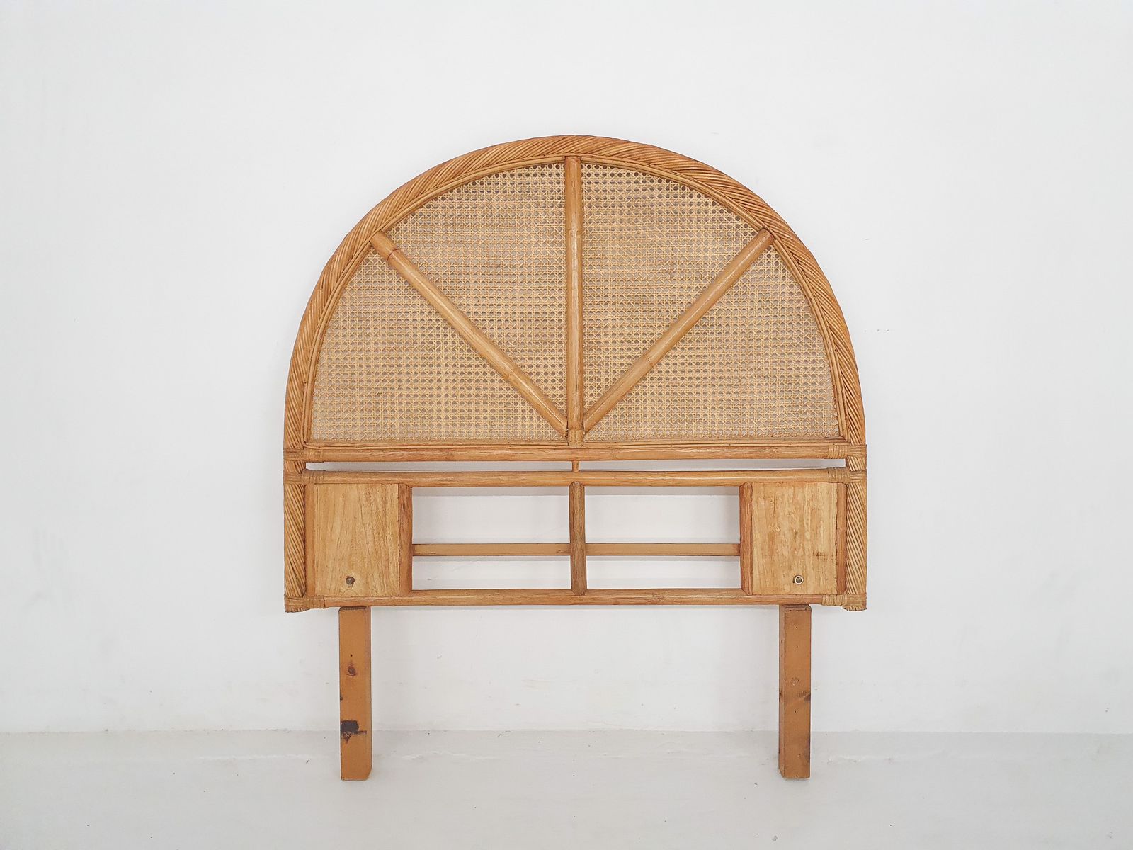 Mid Century Rattan Head Board, 1970's photo furniture