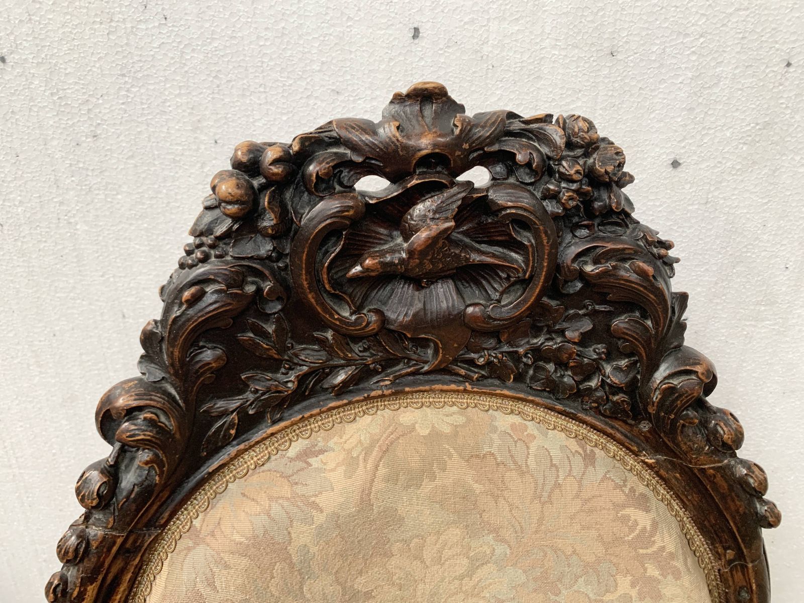 Richly Carved Napoleon III Ceremonial Armchair photo vintage