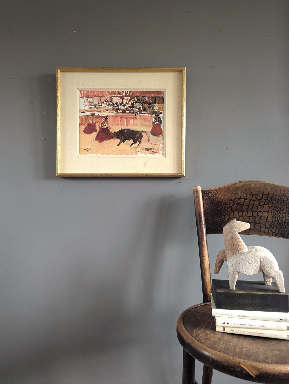Bullfight In Motion Oil Painting photo for sale