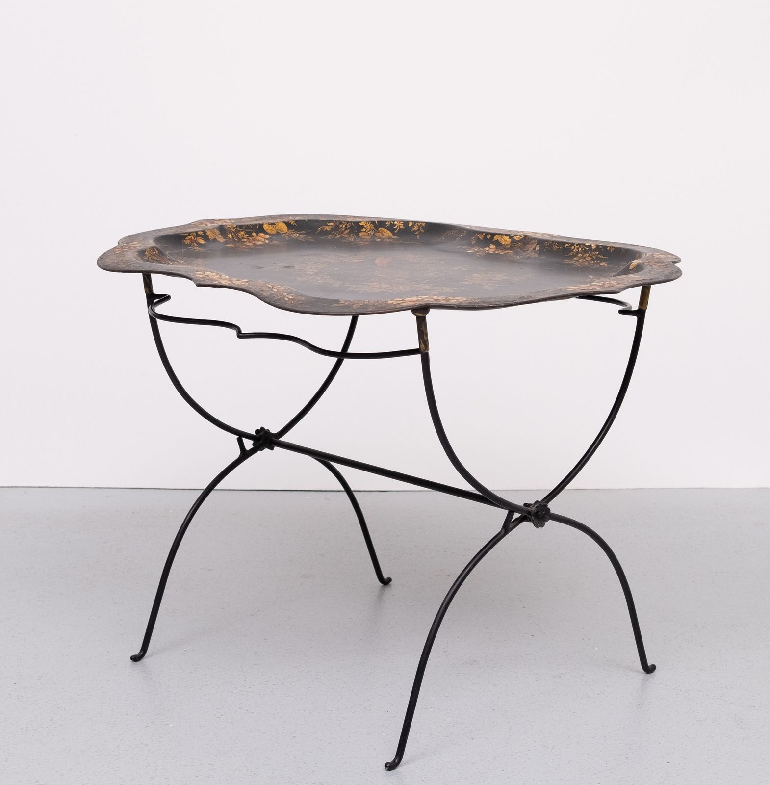 19th Century Hand Painted Curved Dutch  Table