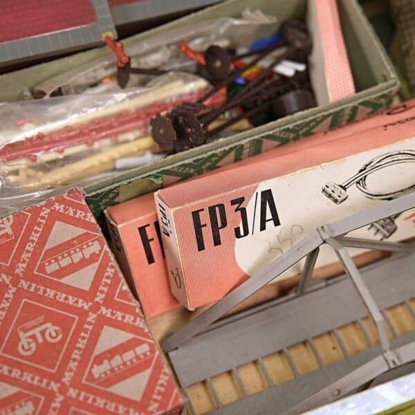 photo buy Lot Of Vintage Marklin Italy Train Components (Three Wooden Boxes)