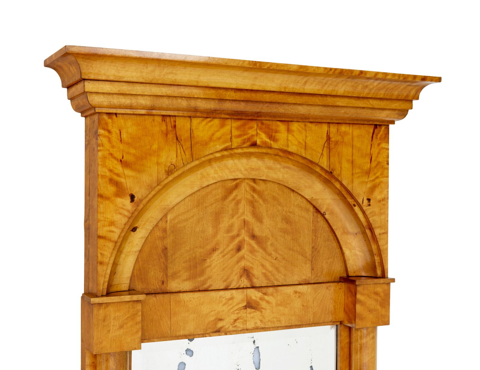19th Century Swedish Empire Revival Birch Pier Mirror photo 1485.0