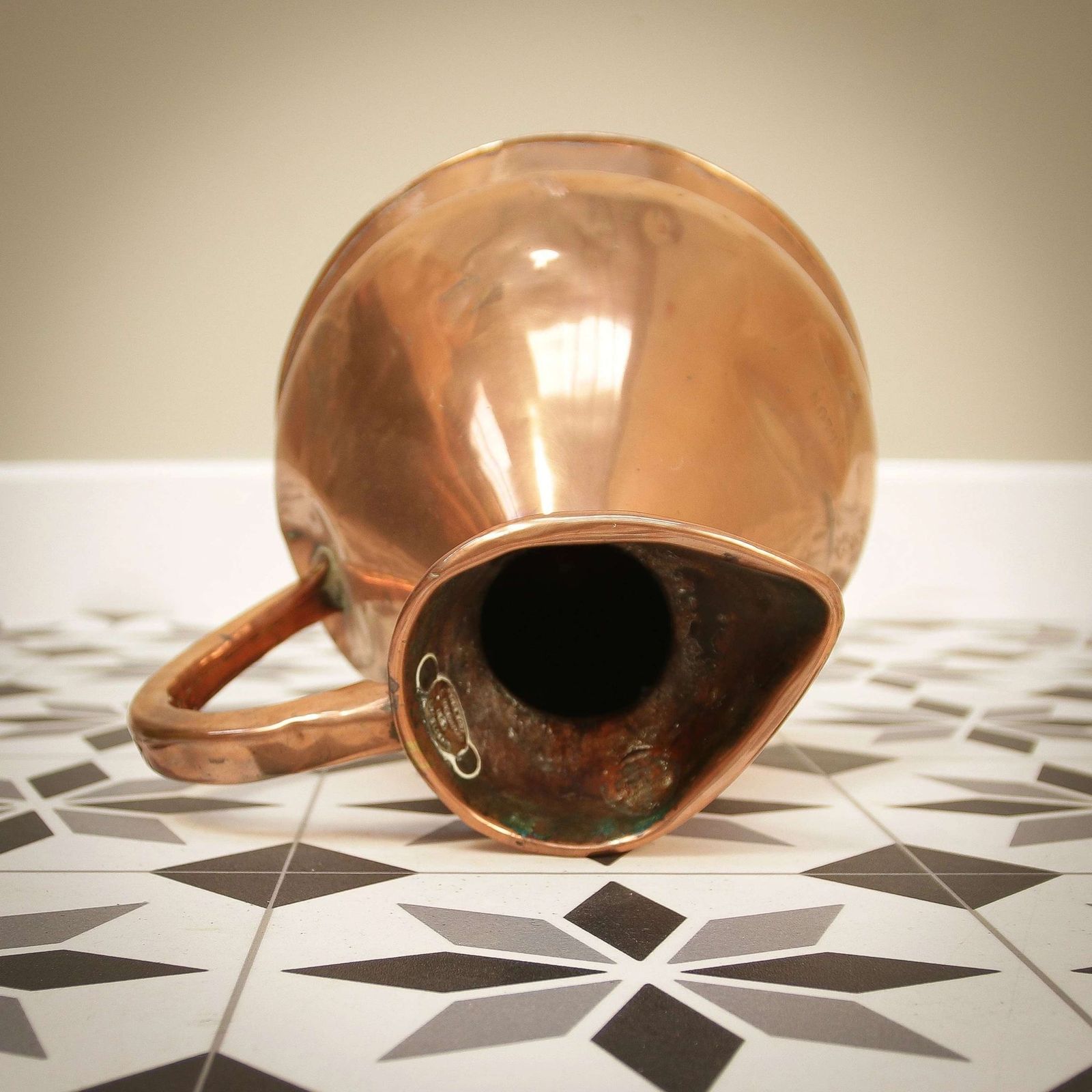 Haystack Jug In Copper Circa 1870 Loftus Of Oxford Street London photo vintage