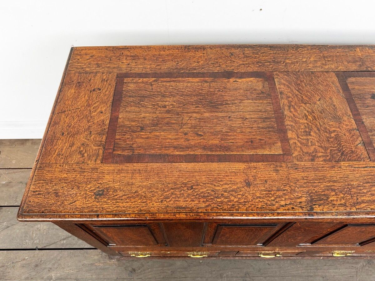 Antique 18th Century Georgian Oak Crossbanded Mule Chest photo buy