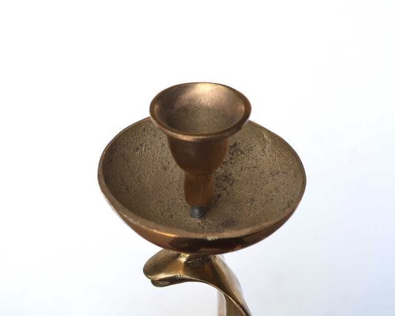 Large Wall Candle Holder : Brass Cobra, 1970s / Snake, Candleholder, Hollywood Regency photo buy