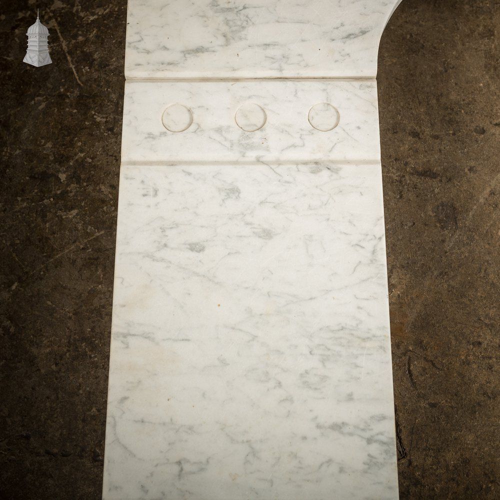 1740.0 Marble Fireplace Surround, White. photo
