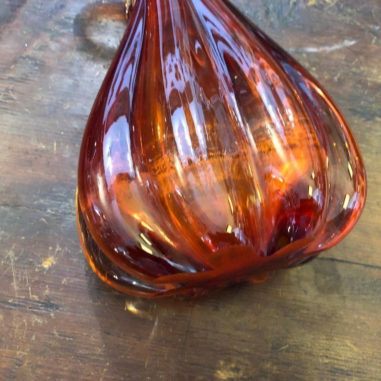 Home Decor Mid Century Modern Italian Sommerso Red Murano Glass Vase, 1960 photo
