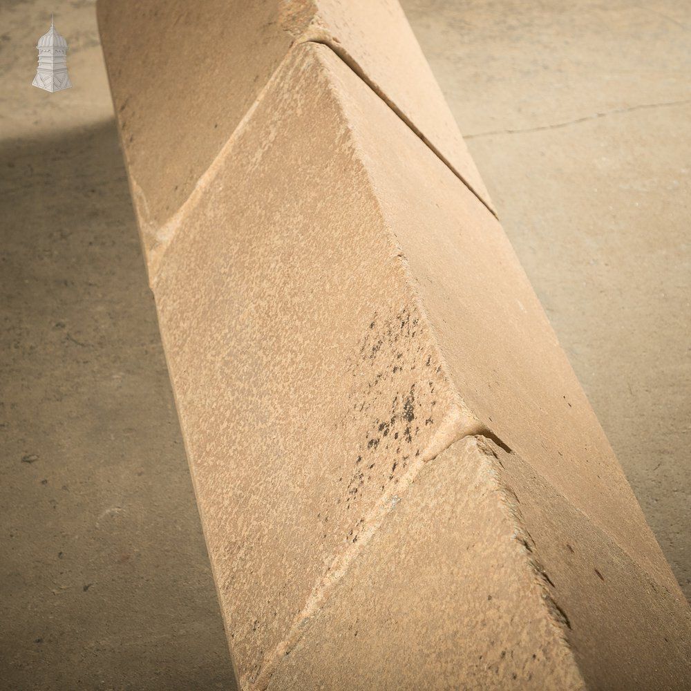 Large Triangle Copings, Composition Stone, Batch Of 3 photo vintage