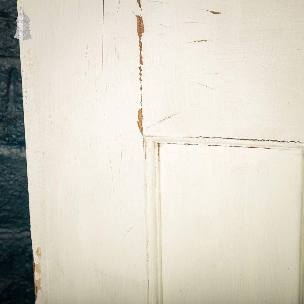 1930s Panelled Door, 4 Panels   White Painted And Faux Woodgrain photo buy