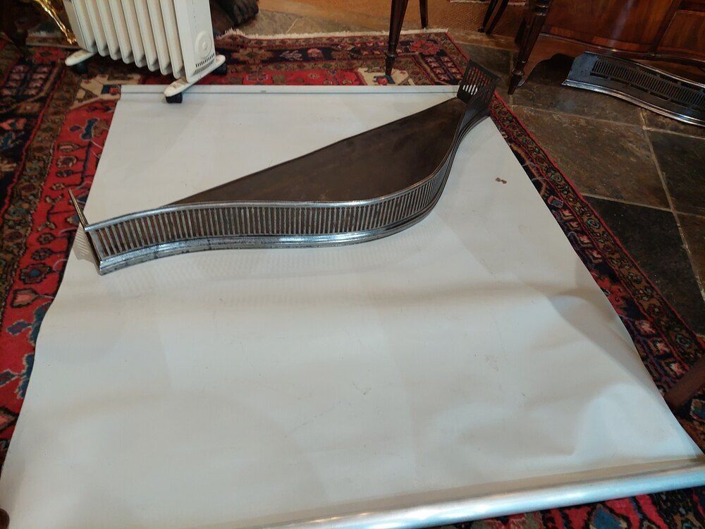 Georgian Steel Serpentine Fire Hearth Fender photo furniture