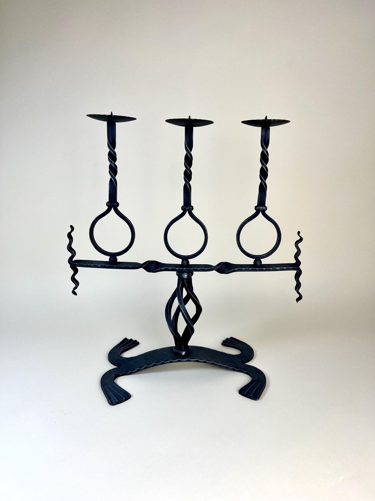 Whimsical Medieval Style Candle Holder, Iron Candelabra, Medieval Modern Style Lighting photo furniture