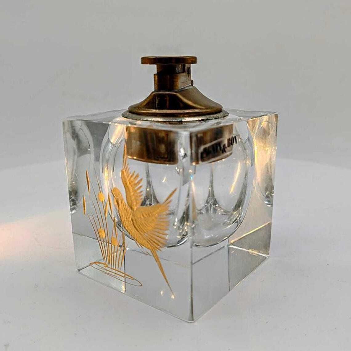 1960s Stunning Lighter In Murano Glass By Pagnin & Bon With Handcrafting 24k Gold Finishing. Made In Italy.