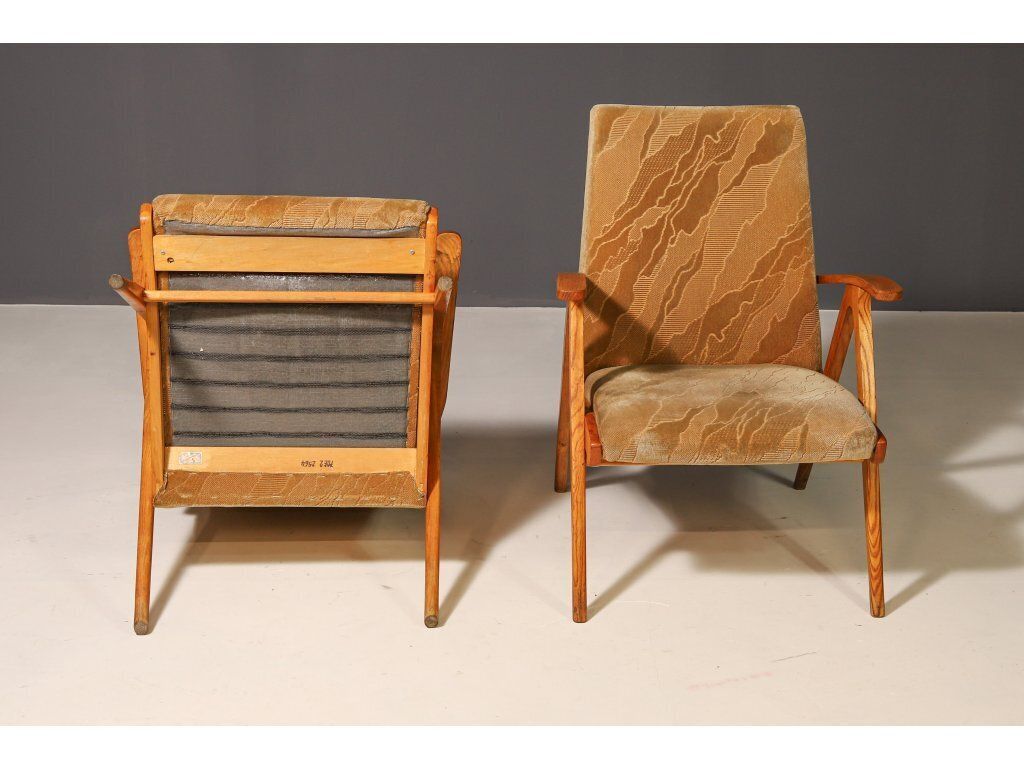 Pair Of Czechoslovak Armchairs, 1960's