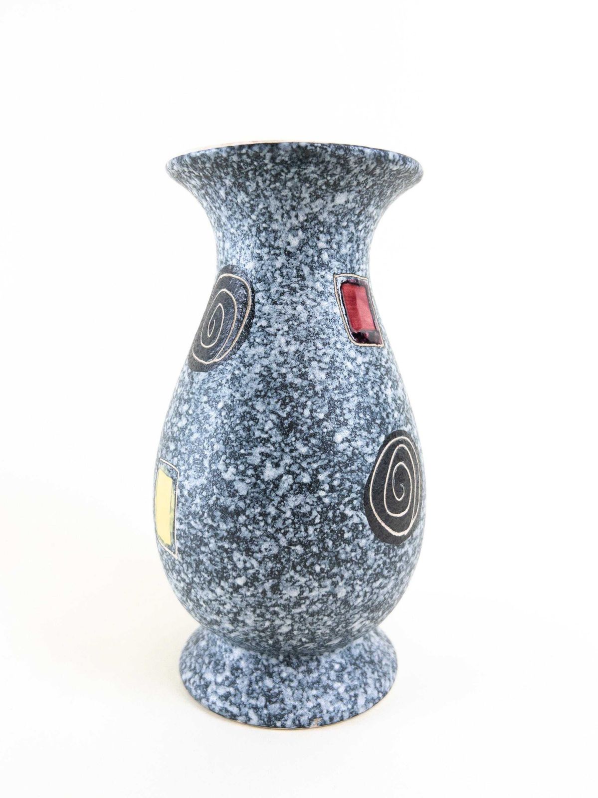 West German Pottery Vase By Scheurich & Greulich   1950s Mid Century Ceramic Vase   Atomic Age Design photo 57.0