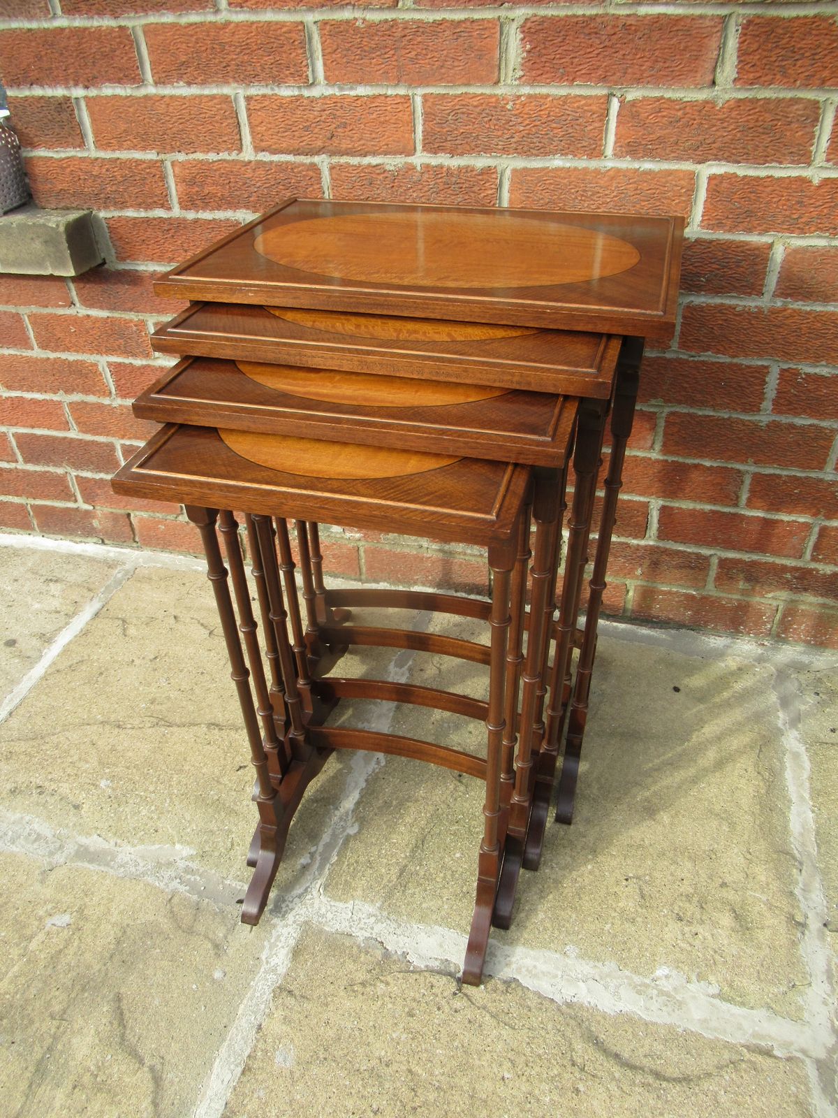 Mahogany  And Maple   Nest Of Four Tables   1920s photo furniture