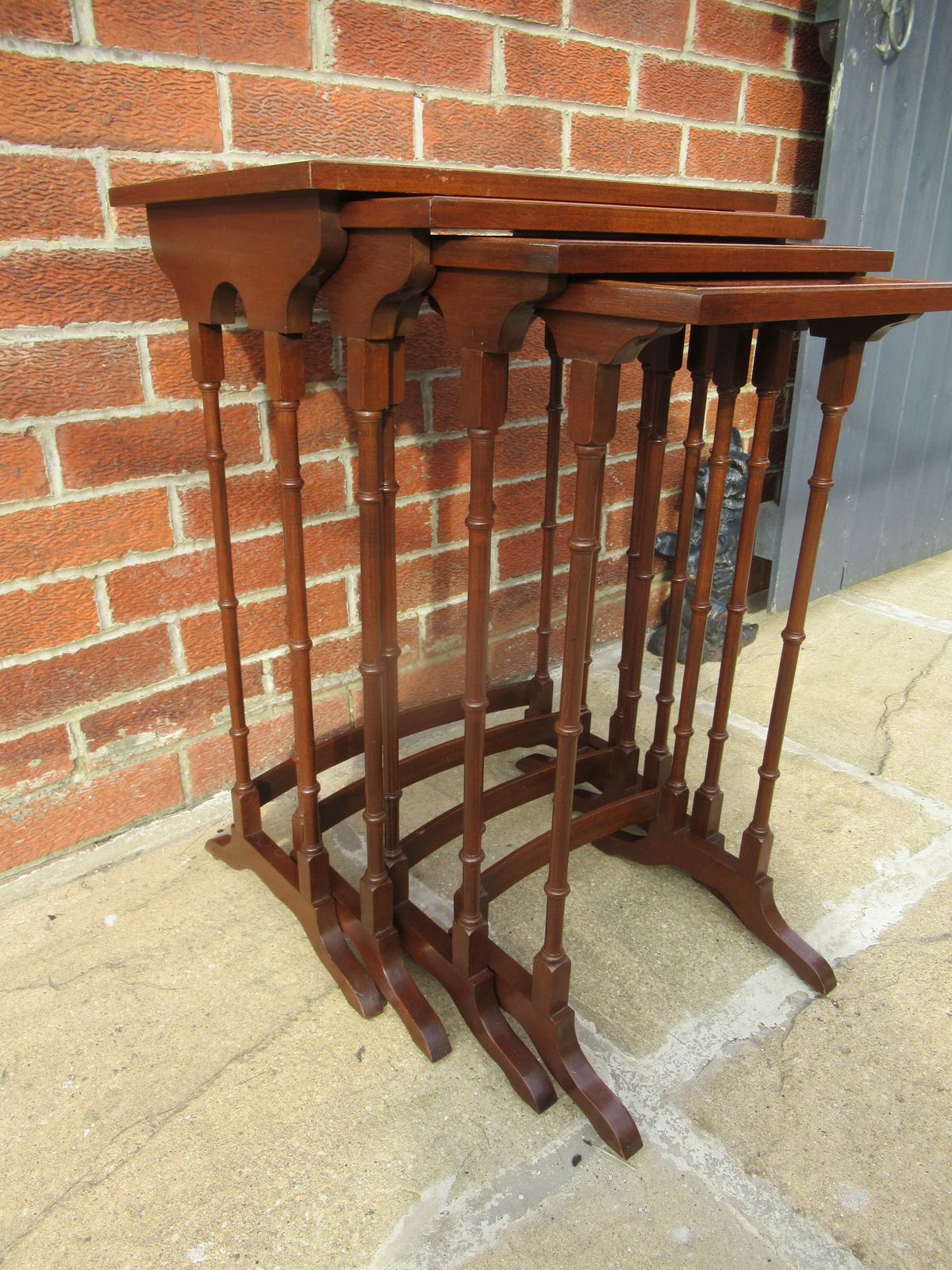 Mahogany  And Maple   Nest Of Four Tables   1920s photo Furniture