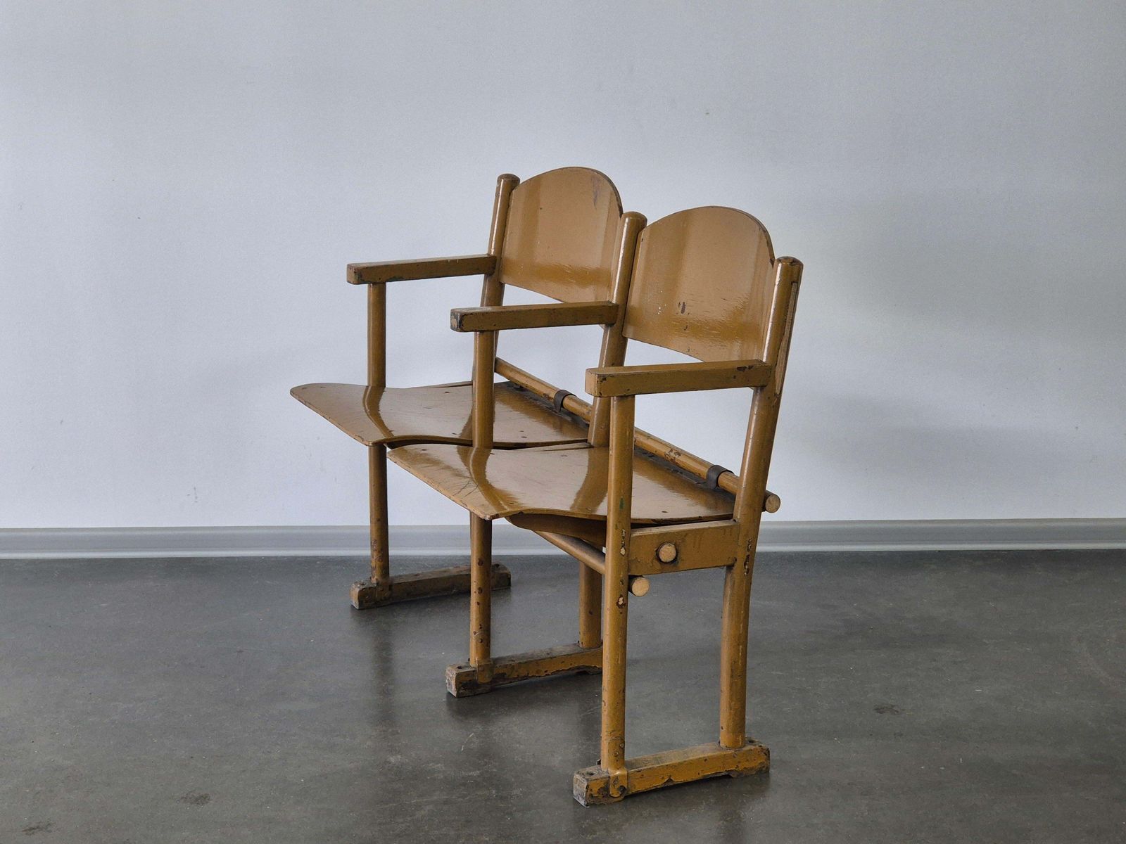 Vintage Wooden Folding Cinema Chairs photo furniture
