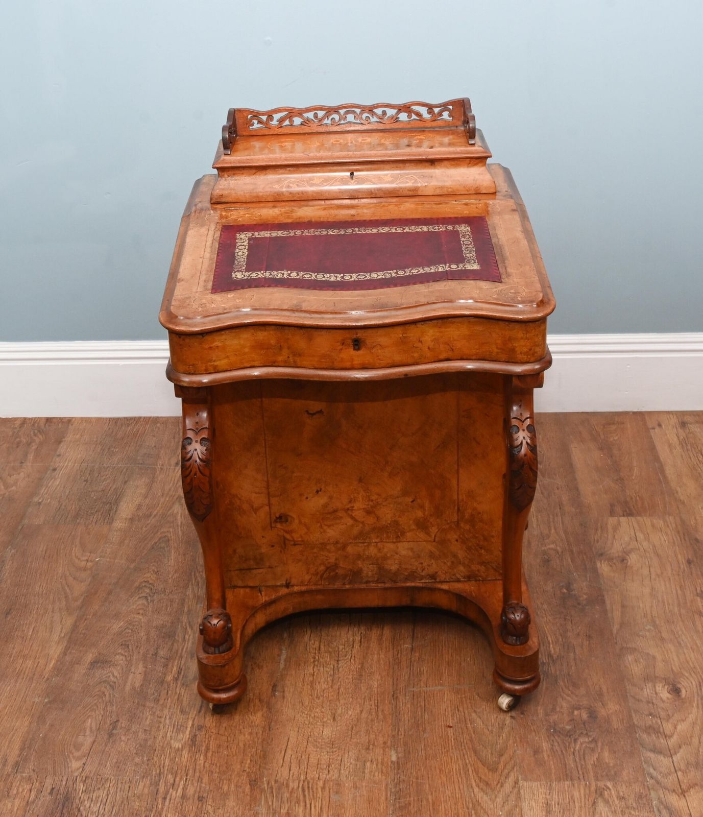 Victorian Davenport Desk Burr Walnut 1860 photo Furniture