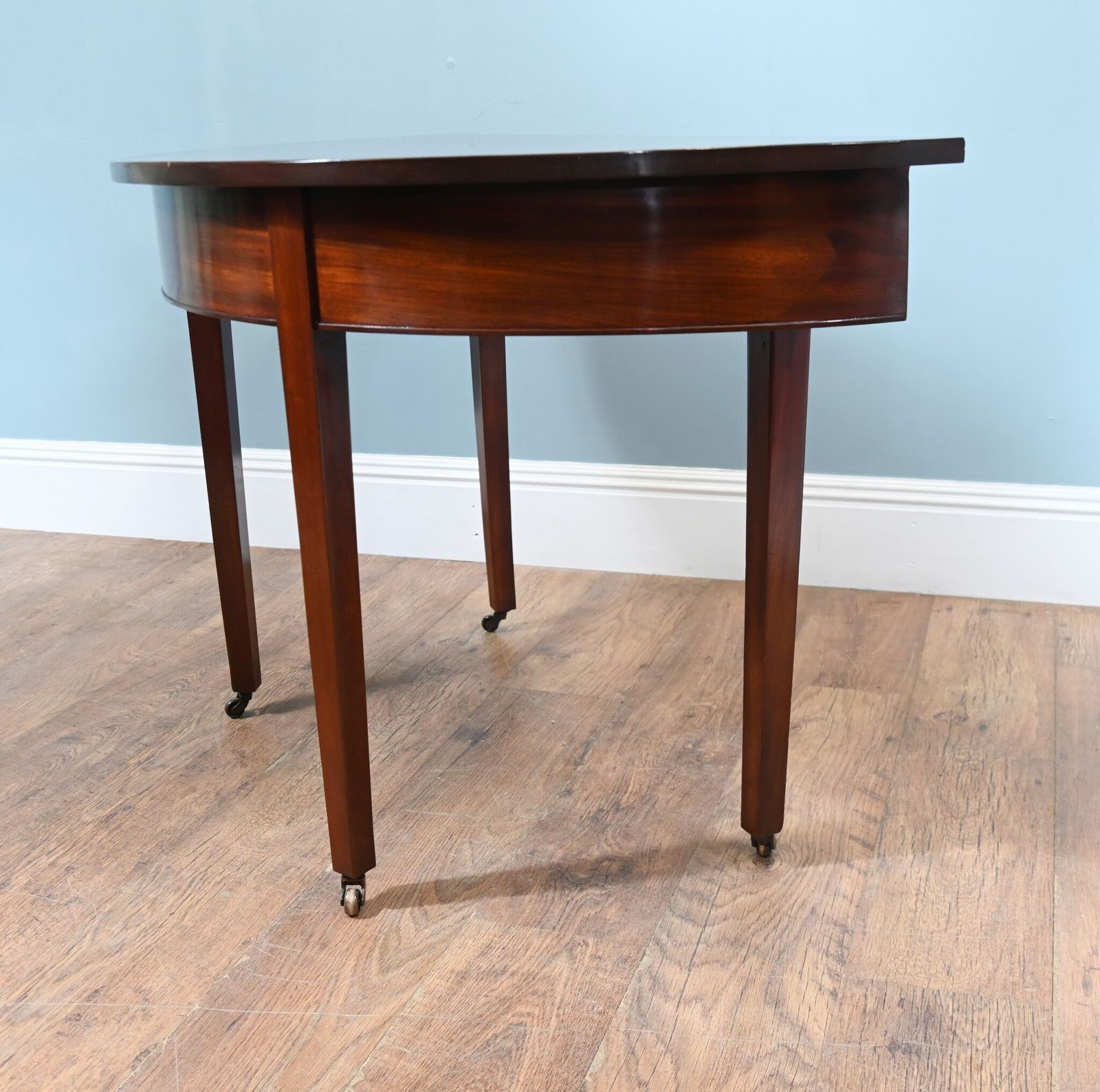Pair George III Console Tables Mahogany Demi Lune 1790 photo buy