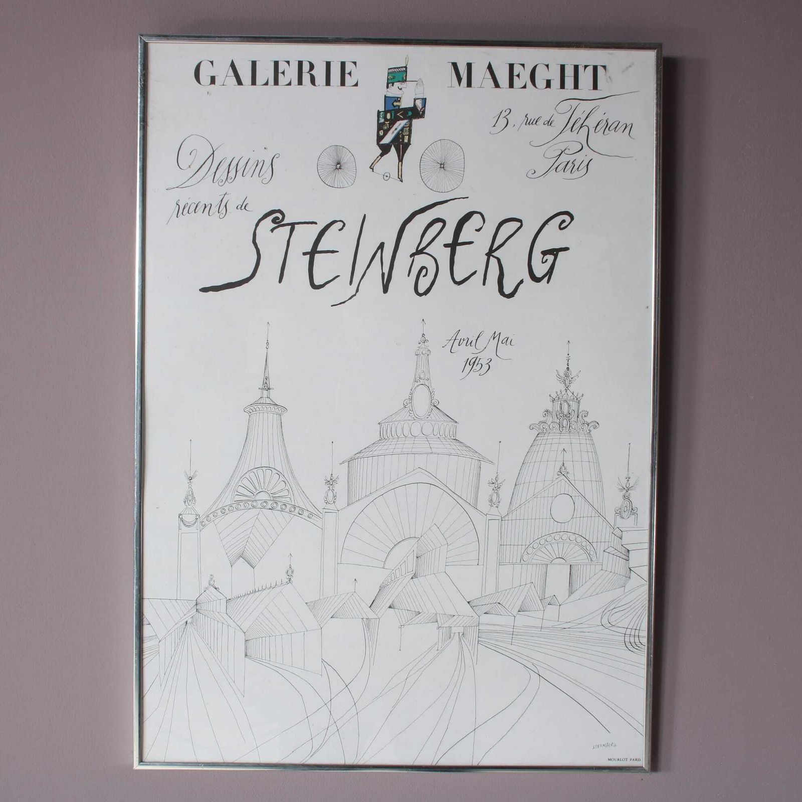photo for sale 1953 Poster From Steinberg Exhibition At Galerie Maeght, France