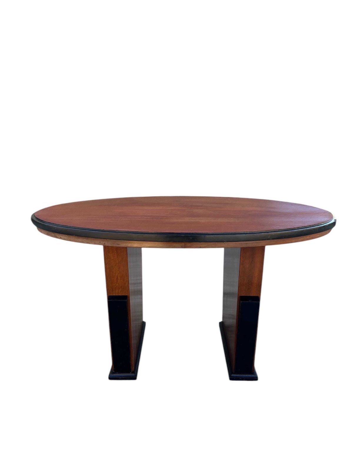 Antique Art Deco Vintage Mahogany And Ebonised Side Table. photo furniture
