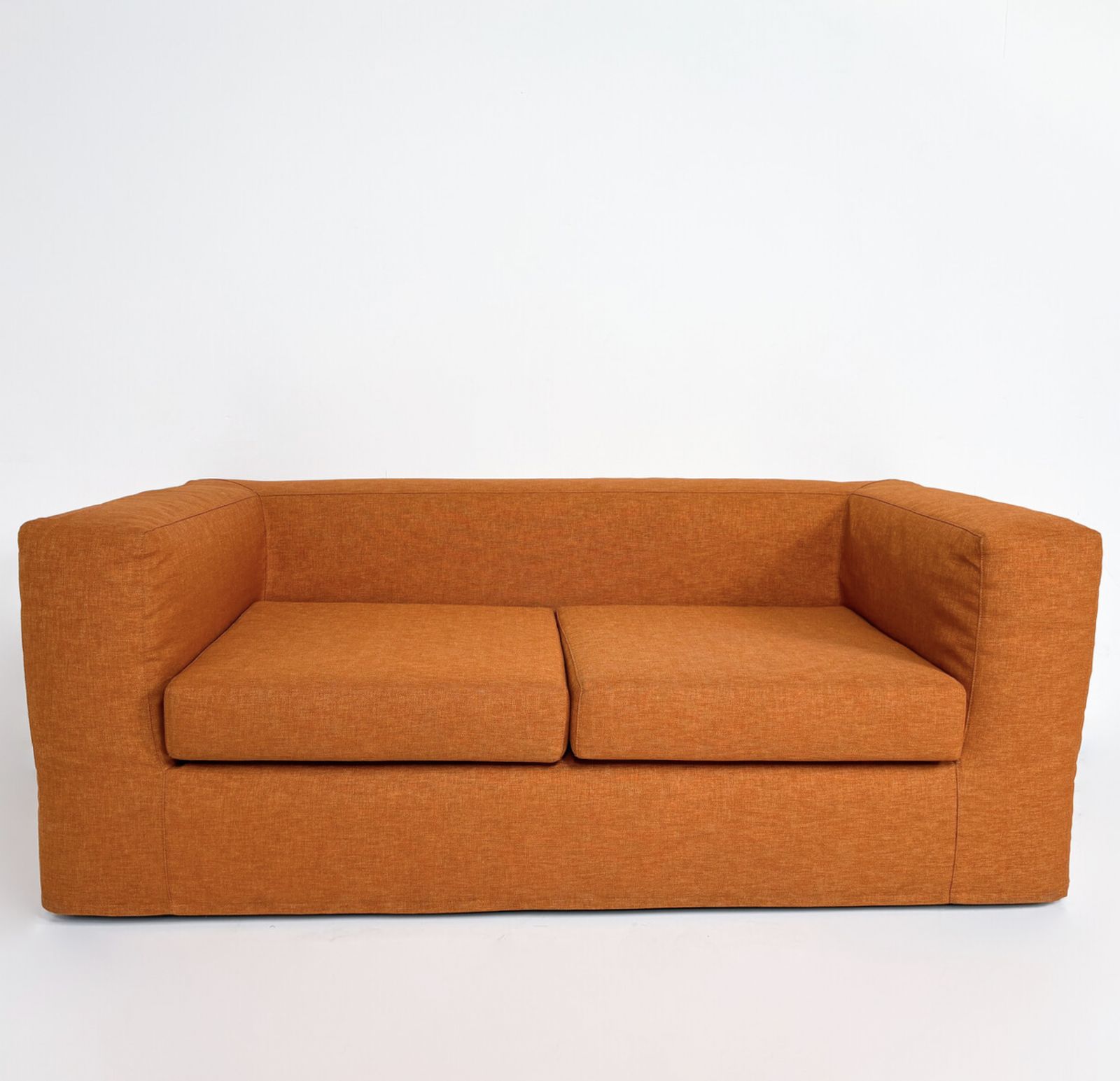 Mid Century Modern Orange Two Seater Sofa, Italy photo furniture