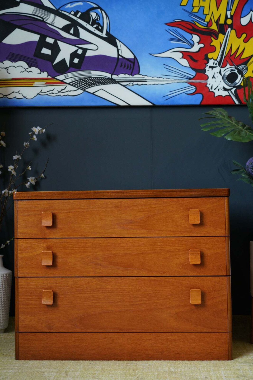 Vintage Mid Century Stag Chest Of Drawers – Timeless British Craftsmanship photo for sale