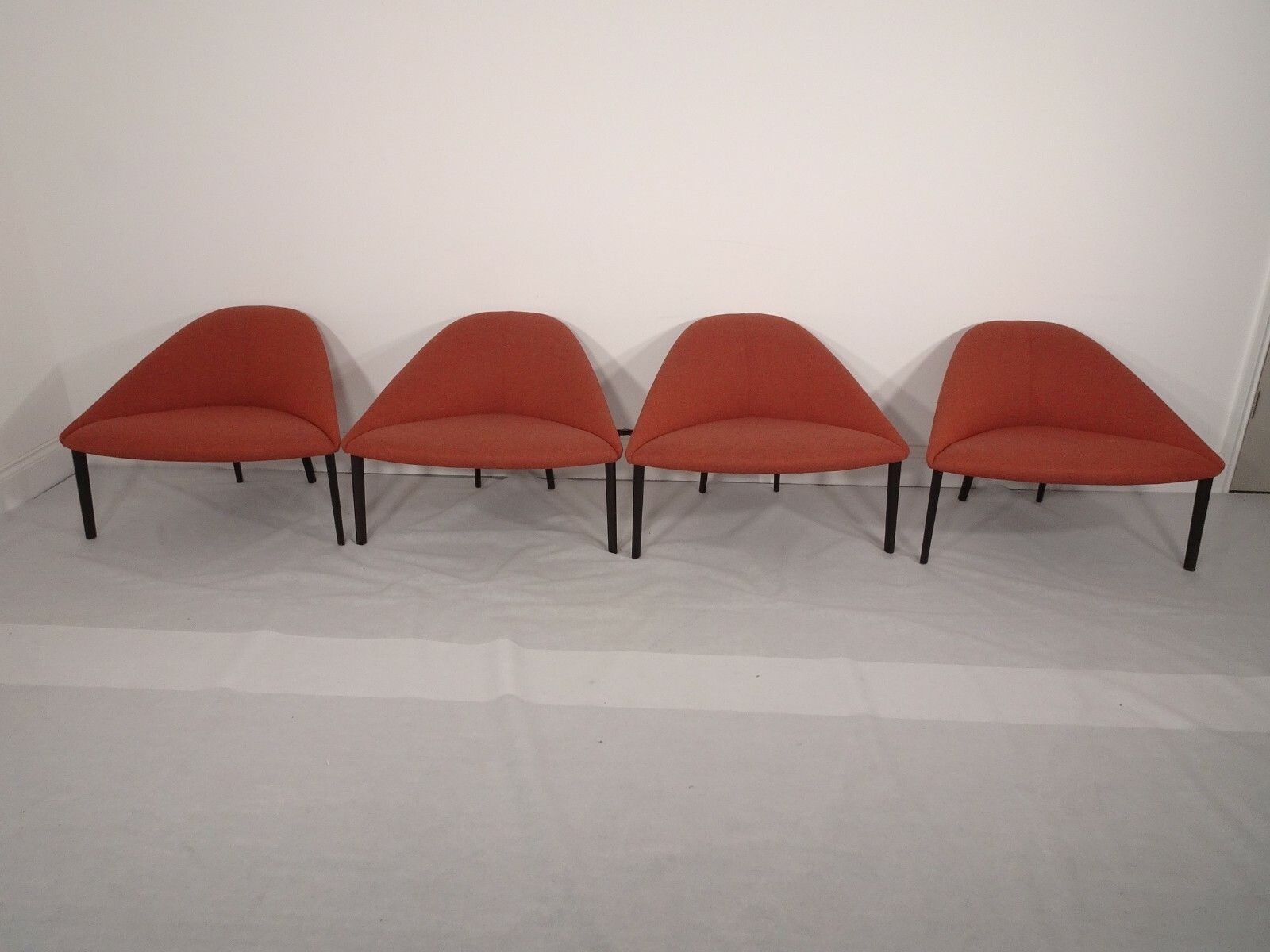 A Set Of 4 Arper Colina 4 Legged Lounge Chairs In Camira  Fabric photo furniture