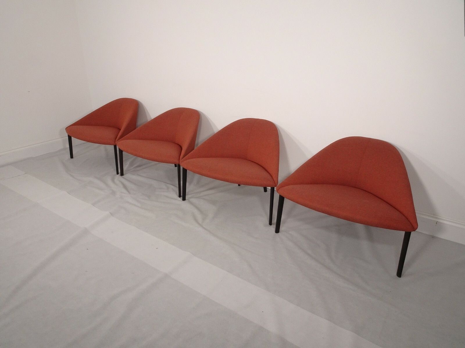 A Set Of 4 Arper Colina 4 Legged Lounge Chairs In Camira  Fabric photo Furniture