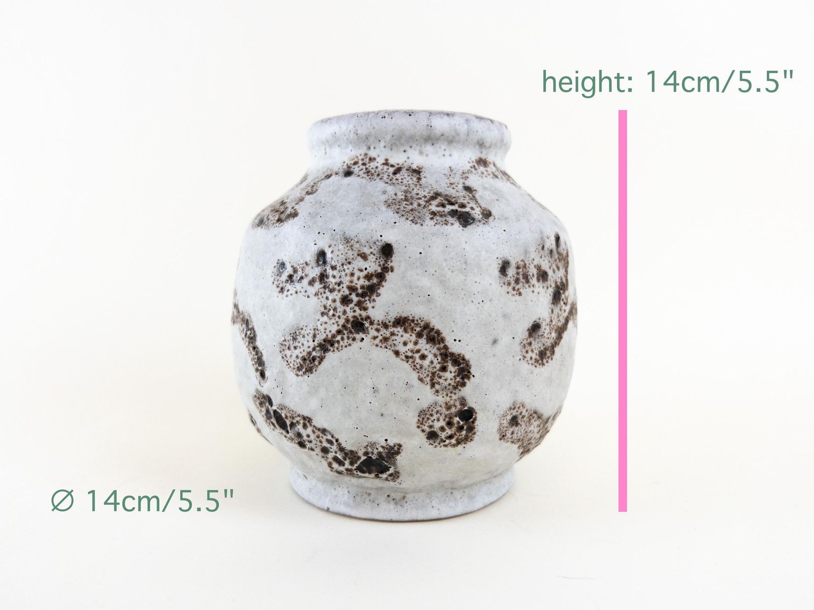 West German Pottery   Bay Keramik Foamy Fat Lava Ball Vase   Mid Century Ceramic   Bay 563 14 photo furniture