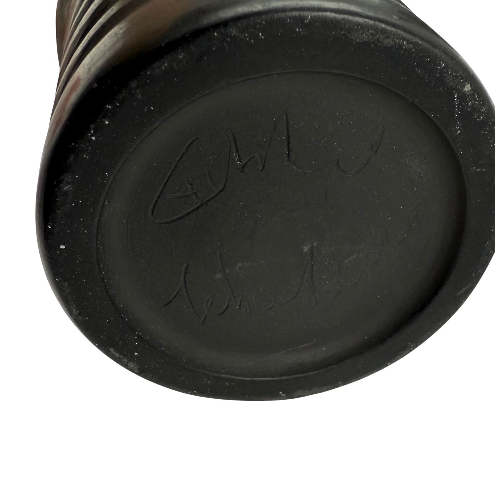 photo furniture Mid Century Set Of 3 Black Bucchero Ceramic Vases, Sebastiani Gubbio Italy 1960s
