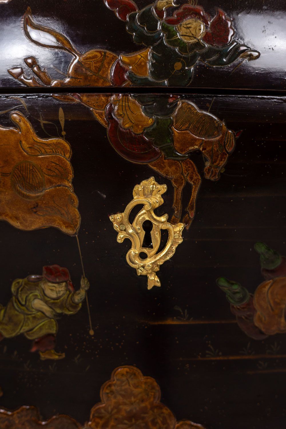 photo furniture Lacquer Saute Chest Of Drawers With Marble. 1950s.